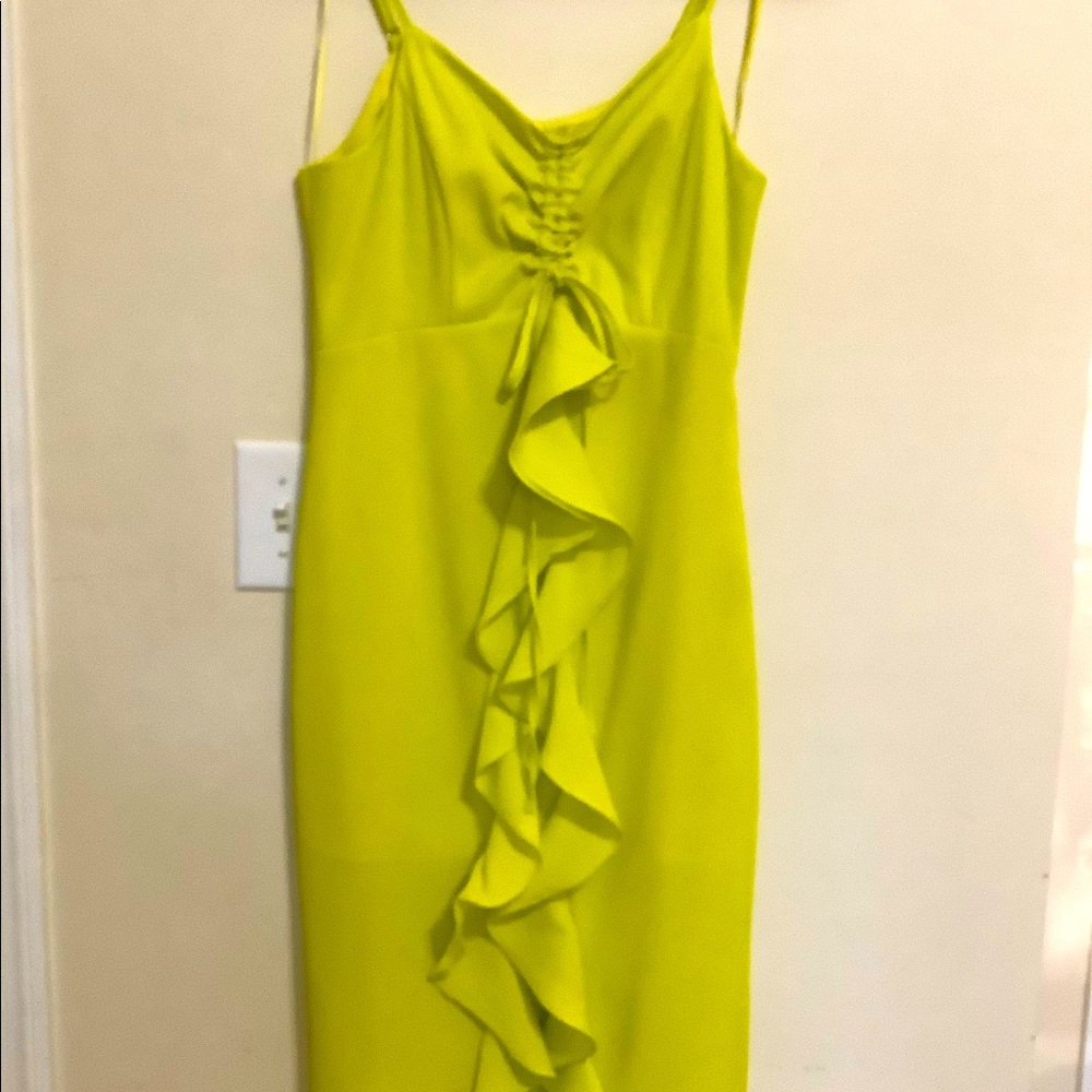 Sexy neon yellow dress